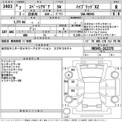 Suzuki SPACIA GEAR  с аукциона в Японии