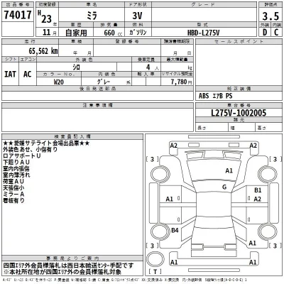 Daihatsu MIRA  с аукциона в Японии