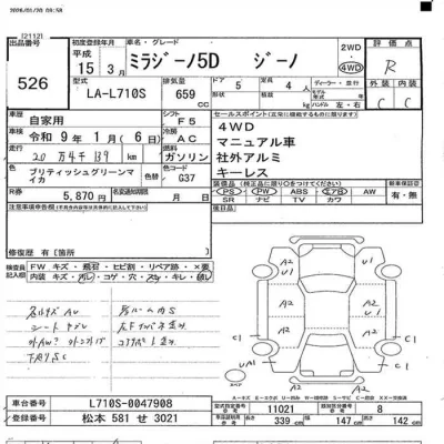 Daihatsu MIRA  с аукциона в Японии