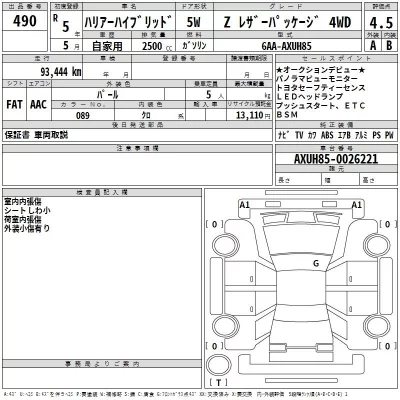 Toyota HARRIER  с аукциона в Японии