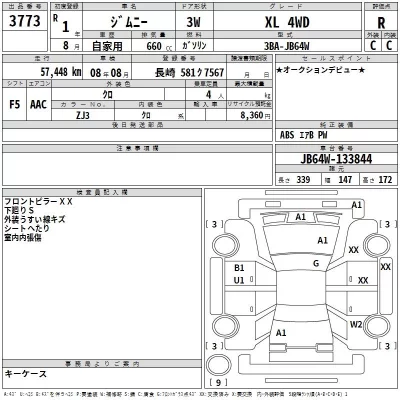 Suzuki JIMNY  с аукциона в Японии