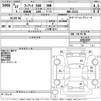 Fiat 500 лот № 5006 оценка 4.5  с аукциона в Японии 2