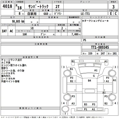 Subaru SAMBAR  с аукциона в Японии