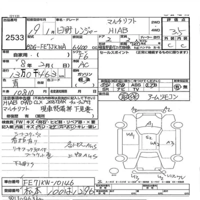 Hino RANGER  с аукциона в Японии