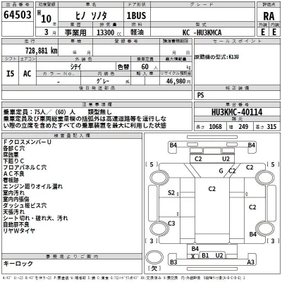 Hino BUS  с аукциона в Японии