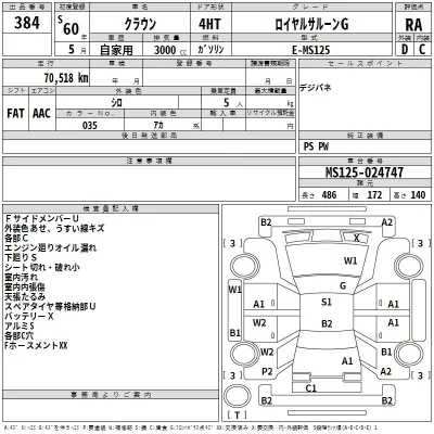 Toyota CROWN  с аукциона в Японии