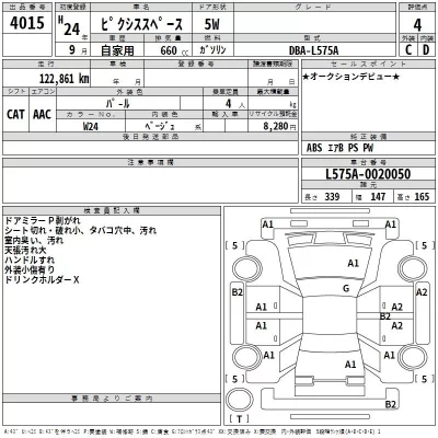 Toyota PIXIS SPACE  с аукциона в Японии