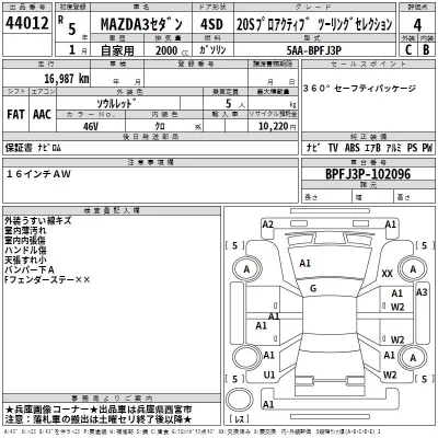 Mazda MAZDA3  с аукциона в Японии