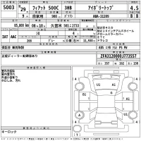 Fiat 500C лот № 5003 оценка 4.5  с аукциона в Японии 2