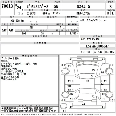 Toyota PIXIS SPACE  с аукциона в Японии