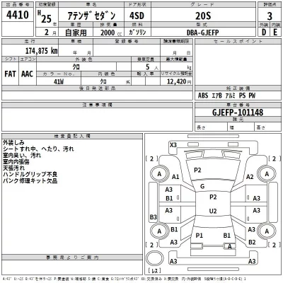 Mazda ATENZA SEDAN  с аукциона в Японии