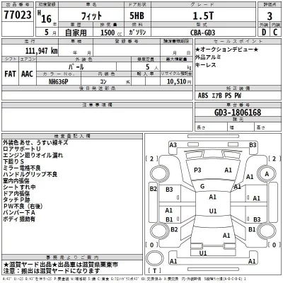 Honda FIT  с аукциона в Японии