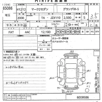 Toyota MARK II лот № 85086 оценка 3.5  с аукциона в Японии 10