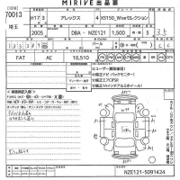 Toyota ALLEX лот № 70013 оценка 3.5  с аукциона в Японии 10