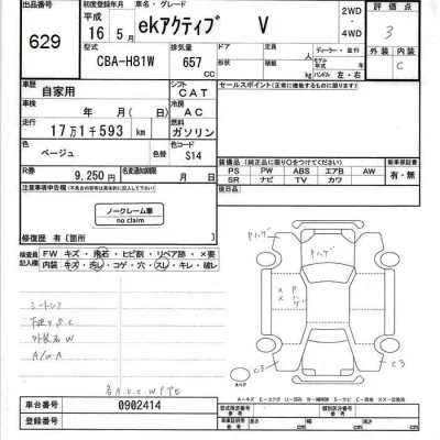 Mitsubishi EK ACTIVE  с аукциона в Японии