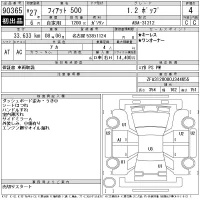 Fiat 500 лот № 90365 оценка 4  с аукциона в Японии 11