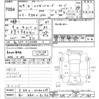 Daihatsu HIJET VAN  с аукциона в Японии