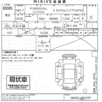 Mitsubishi DELICA D2 лот № 80085 оценка X  с аукциона в Японии 10