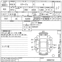 Mitsubishi MIRAGE лот № 90011 оценка 3.5  с аукциона в Японии 10