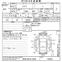 Subaru STELLA лот № 90102 оценка R  с аукциона в Японии 10