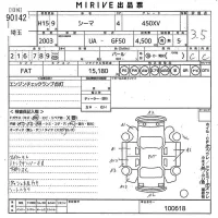 Nissan CIMA лот № 90142 оценка 3.5  с аукциона в Японии 10