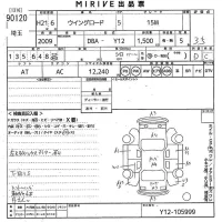 Nissan WINGROAD лот № 90120 оценка 3.5  с аукциона в Японии 10