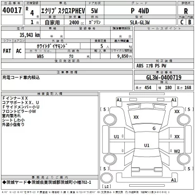 Mitsubishi ECLIPSE CROSS  с аукциона в Японии