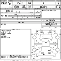 Toyota VITZ лот № 59002 оценка R  с аукциона в Японии 1