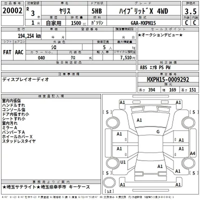 Toyota YARIS  с аукциона в Японии