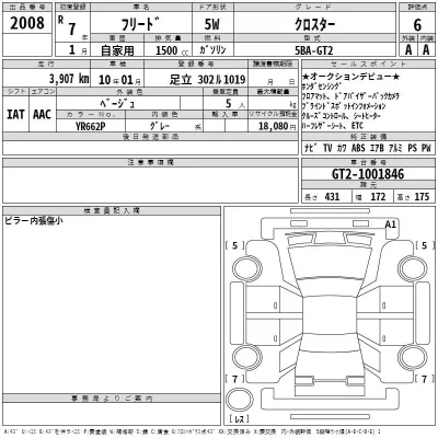 Honda FREED  с аукциона в Японии