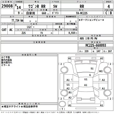 Suzuki WAGON R  с аукциона в Японии