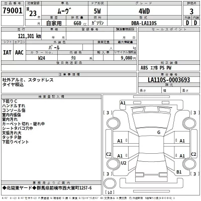 Daihatsu MOVE  с аукциона в Японии