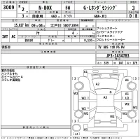 Honda N BOX лот № 3009 оценка 3  с аукциона в Японии 2