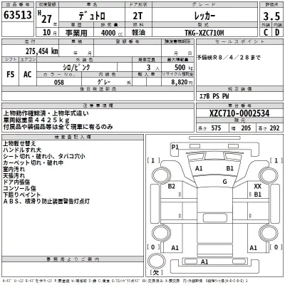 Hino DUTRO  с аукциона в Японии