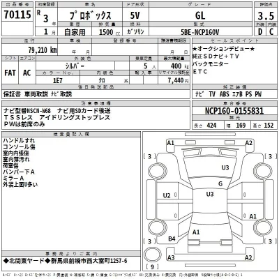 Toyota PROBOX  с аукциона в Японии