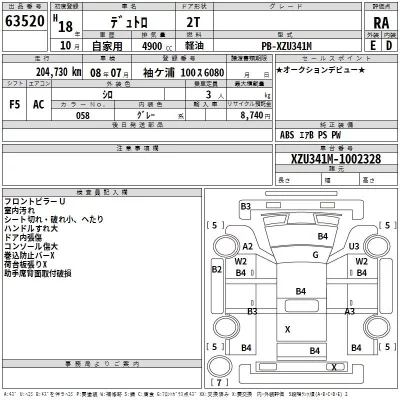 Hino DUTRO  с аукциона в Японии