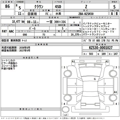 Toyota CROWN  с аукциона в Японии