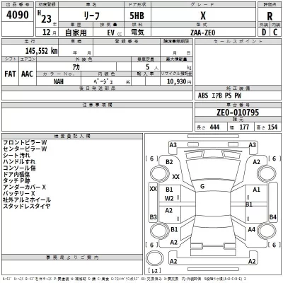 Nissan LEAF  с аукциона в Японии