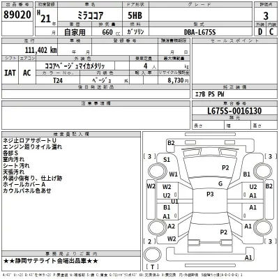 Daihatsu MIRA  с аукциона в Японии