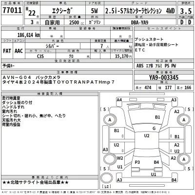 Subaru EXIGA  с аукциона в Японии