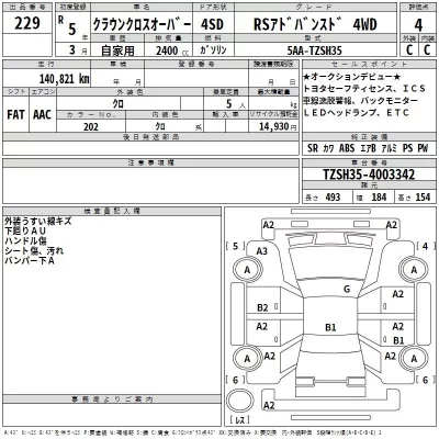 Toyota CROWN CROSSOVER  с аукциона в Японии