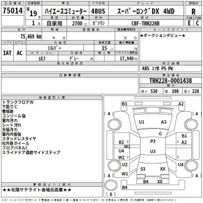 Toyota HIACE  с аукциона в Японии