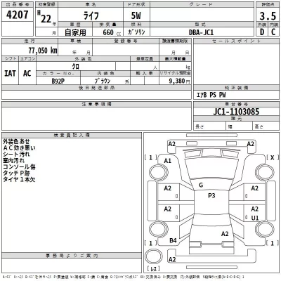 Honda LIFE  с аукциона в Японии
