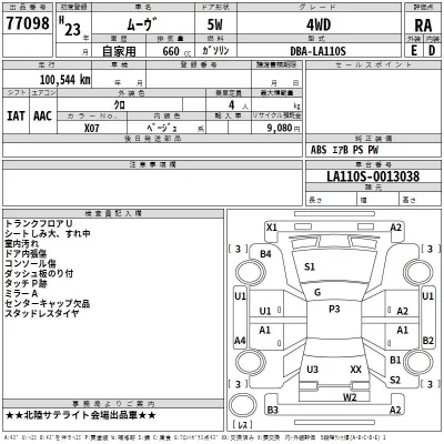 Daihatsu MOVE  с аукциона в Японии