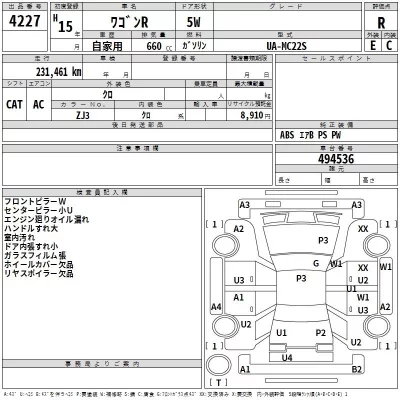 Suzuki WAGON R  с аукциона в Японии