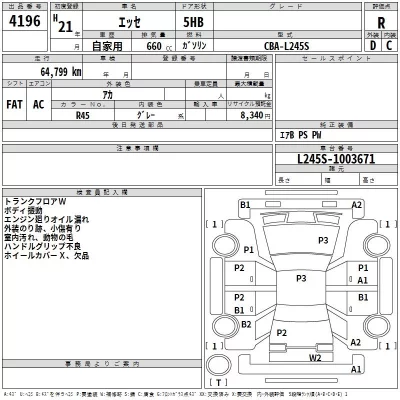 Daihatsu Esse  с аукциона в Японии