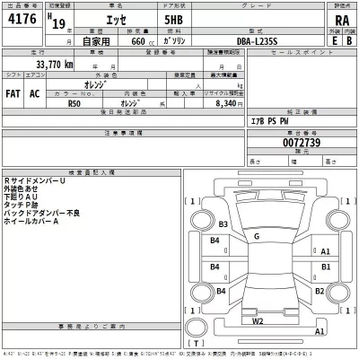 Daihatsu Esse  с аукциона в Японии