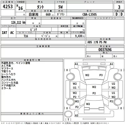 Daihatsu TANTO  с аукциона в Японии
