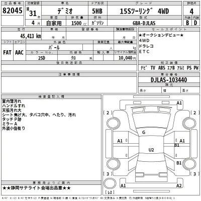 Mazda DEMIO  с аукциона в Японии