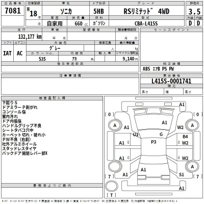 Daihatsu SONICA  с аукциона в Японии